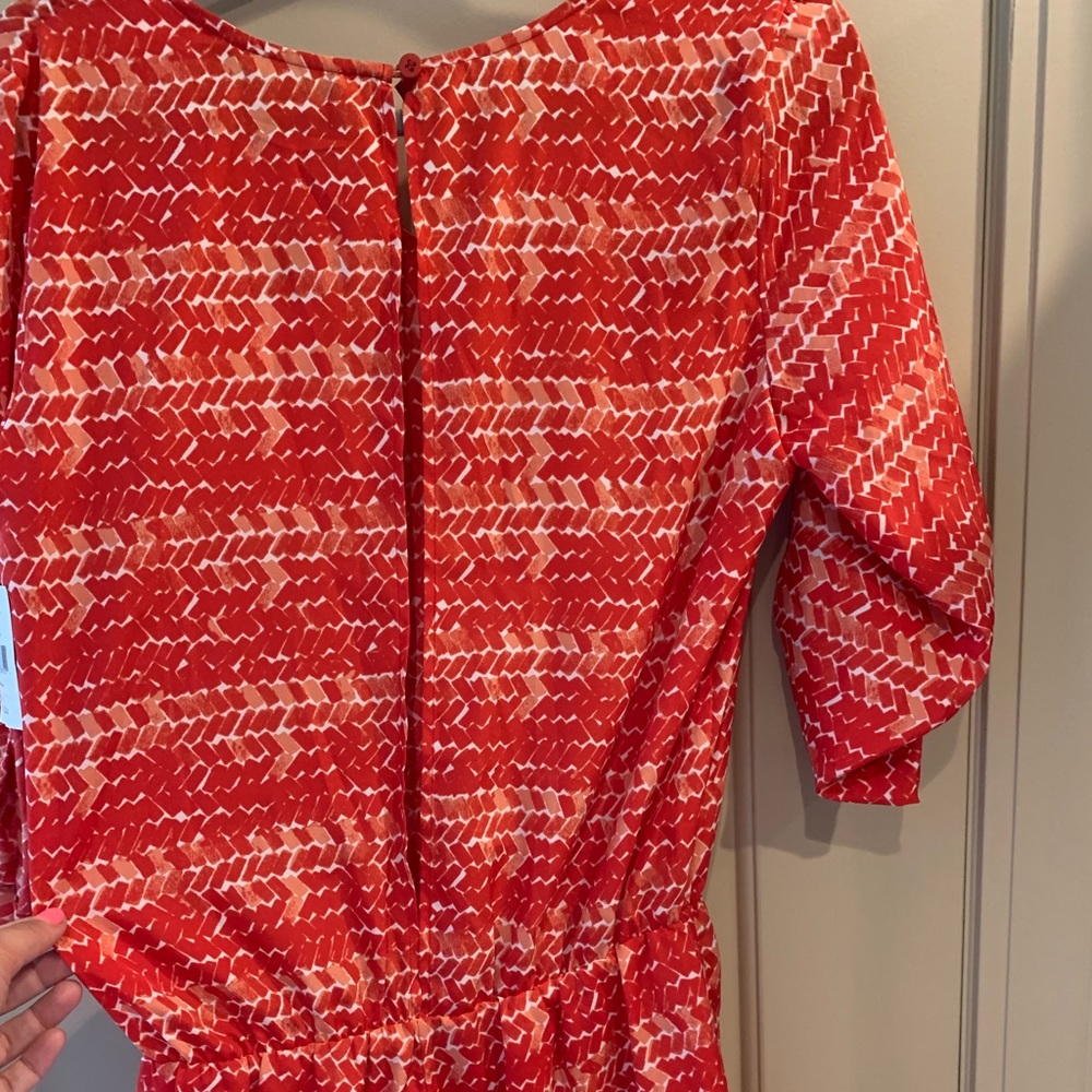 Pattern Coral/Red Romper - Picture 6 of 6